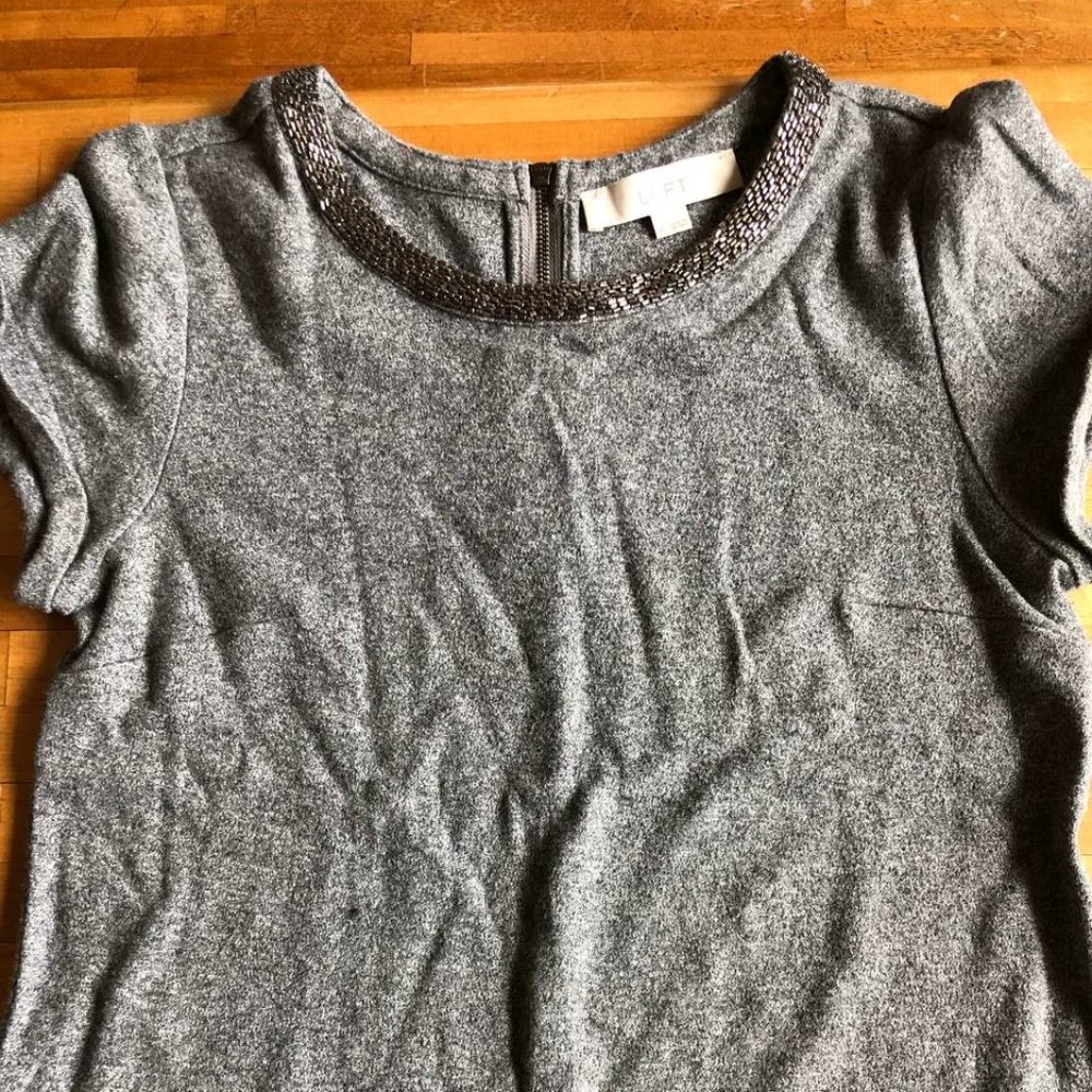 Ann Taylor  LOFT Crystal Collar Shift Dress - Picture 12 of 13